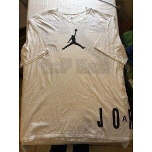 Vintage Air Jordan T-Shirt White With Black Letters Men 3XL Retro